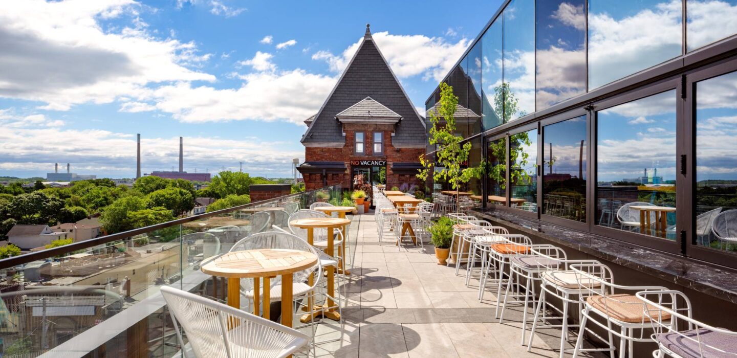 outside dining area on a patio